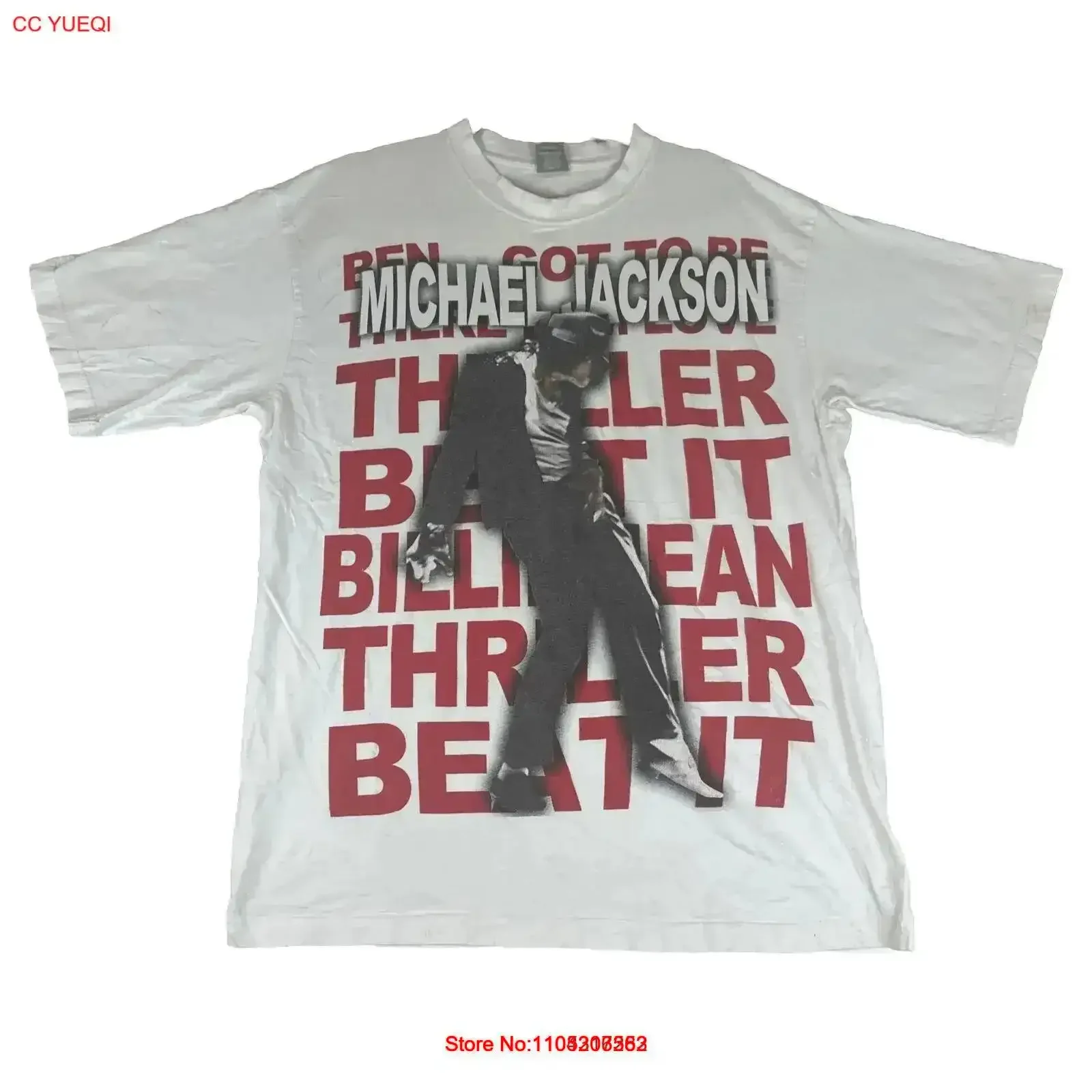 Винтажная футболка Y2K Michael Jackson Beat It Thriller Billie Jean, размер XL, винтажная стираная модная футболка с графикой, стильная растянутая