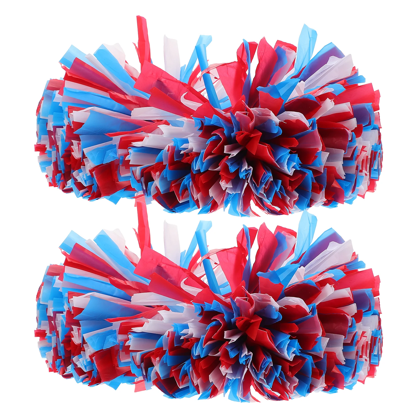 

2 Pcs PET Cheerleading Pompoms Light Weight Bright Color Plastic Glossy Smooth H Dance Sports Party Events