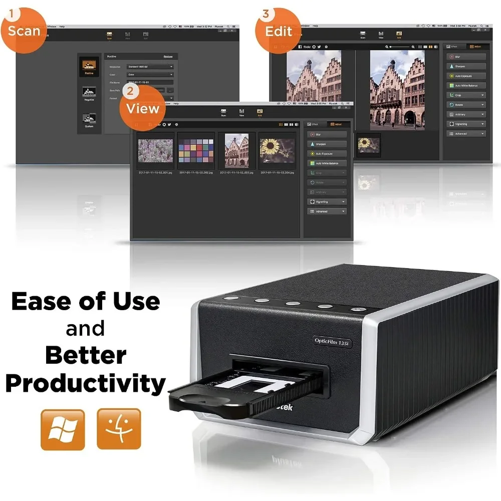 for-Plustek OpticFilm 135i - Automatic Film & Slide Scanner, Batch converts 35mm Slides & Film Negatives, Support 3rd Party