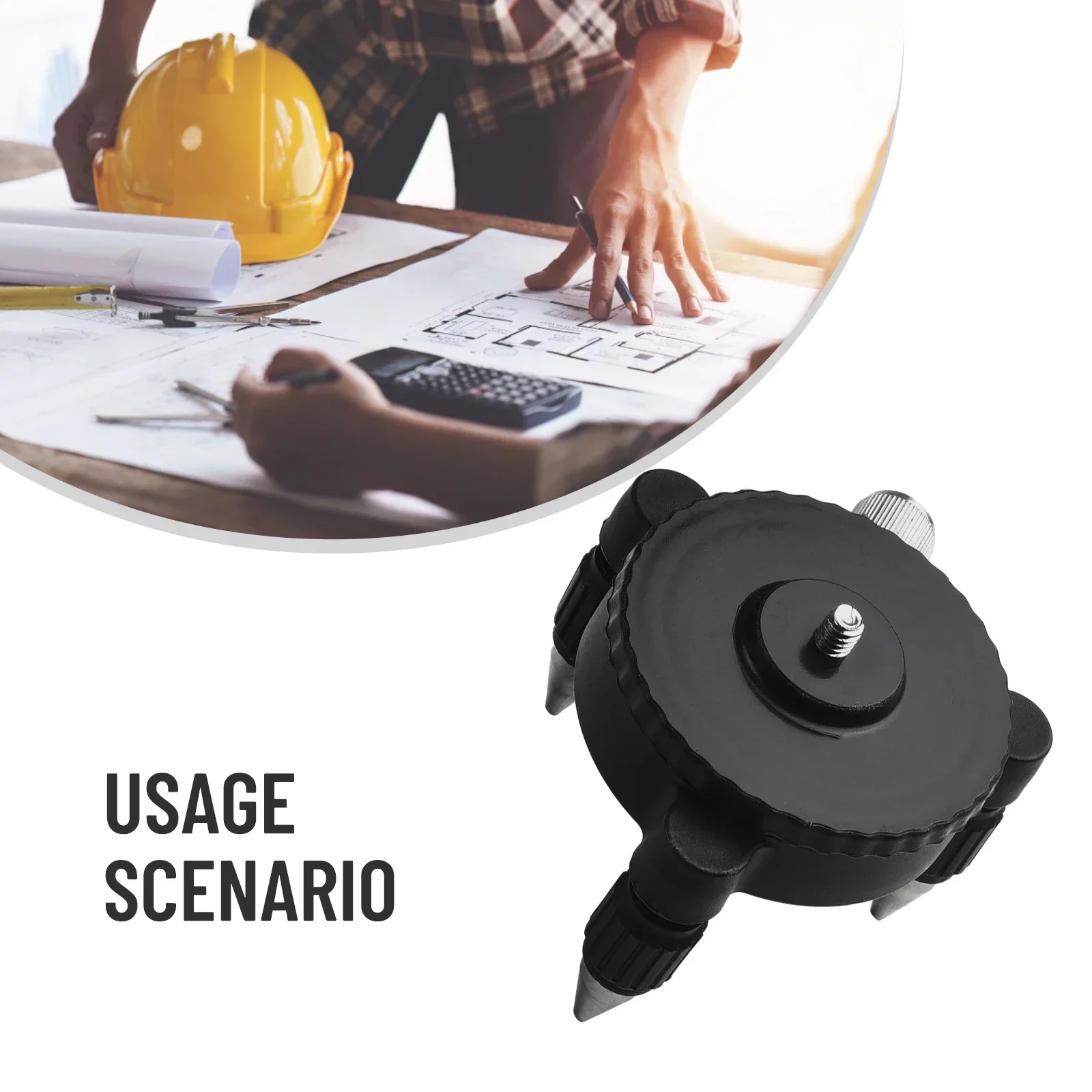 Imagem -03 - Adaptador Baixo Nivelado do Medidor com Tripé 14 Nível de Relação Suporte Fino do Ajuste Rotação de 360 Graus 1pc