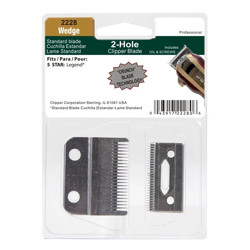 #2228，Professional Replacement Precision Blade Compatible with Wahl 5 Star Series Legend Hair Clippers 8147，Silver