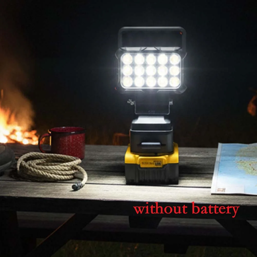 

15 Leds Cordless Work Light For Dewalt Battery Handheld Flashlight Flood Lights Outdoor Lighting Accessories