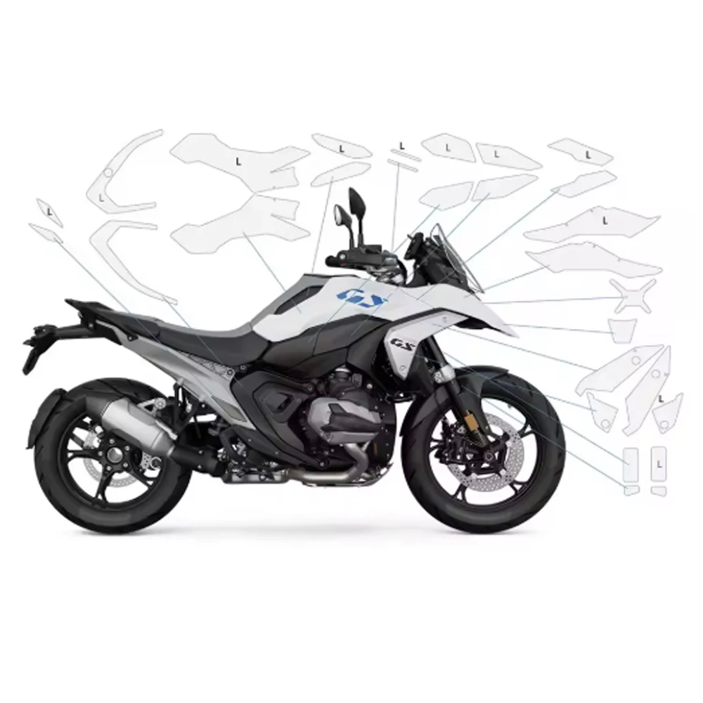For BMW R1300GS 2023 2024 Motorcycle TPU Fuel Tank Invisible Protective Film R1300 GS PPF Fairing Transparent Paint Protection