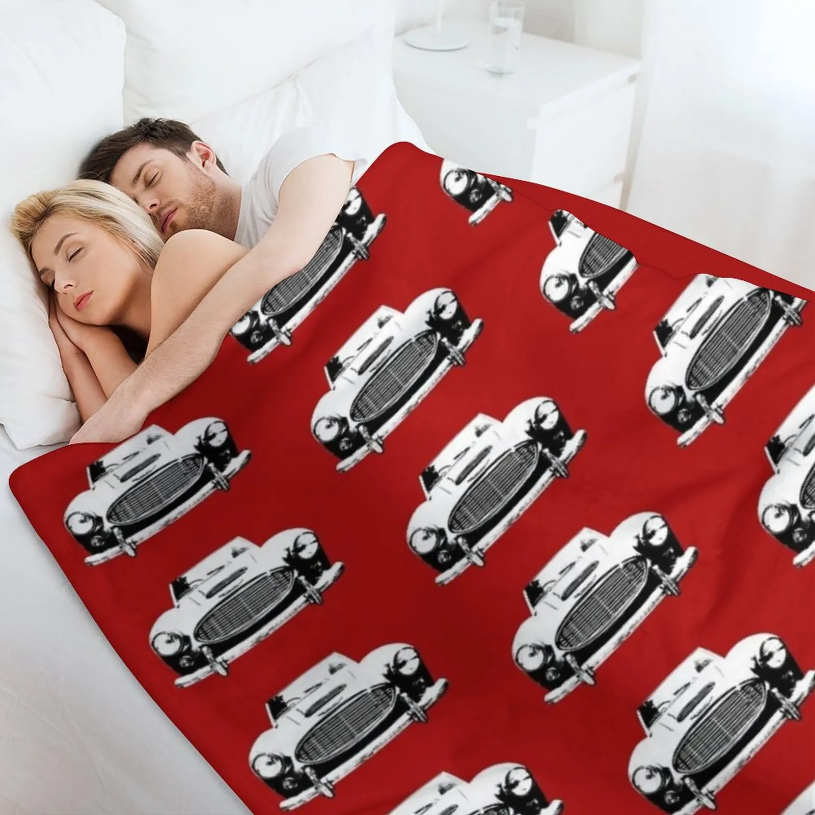 أوستن هيلي 3000 1960s السيارة الكلاسيكية البريطانية قطعة واحدة أبيض وأسود رمي بطانية فروي مخصص تأثيري أنيمي البطانيات #4