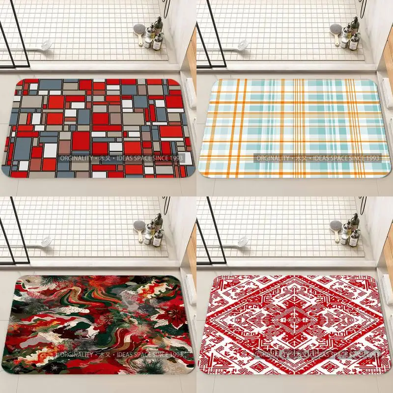 

Geometric Pattern Floor Mat Living Room Decoration Home Sofa Non-Slip Carpet Study Bedroom Tatami Children'S Soft Floor Mat