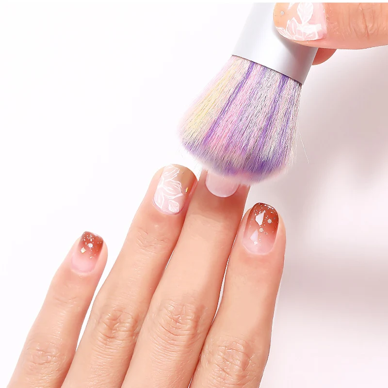 1/3/5pcs Rainbow Nail Dust Brush Mini Soft Bristle Cleaning Tool Gentle Removal for UV Powder Acrylic Professional Salon Tools