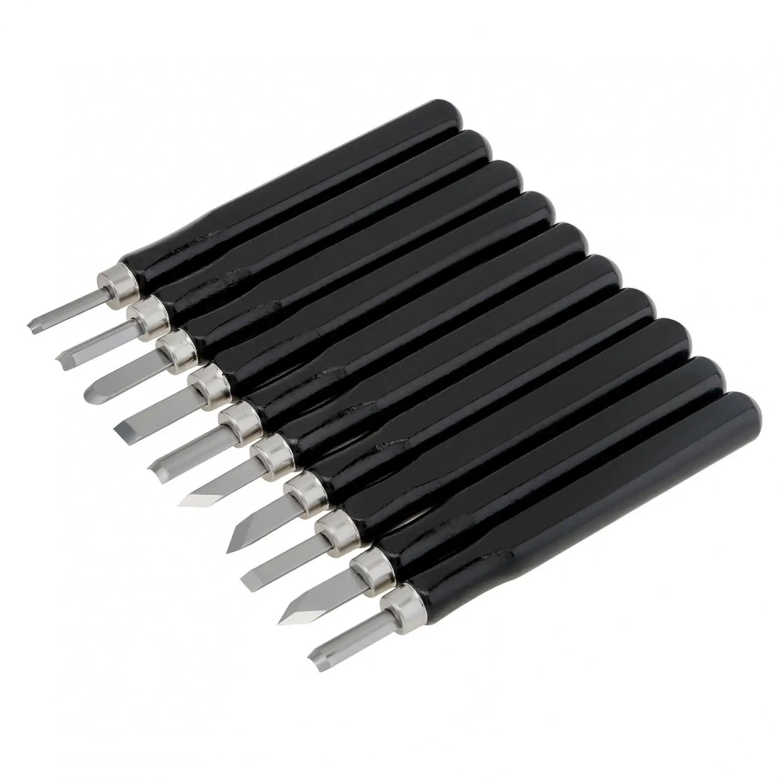 10pcs Razor-sharp Black Wood Carving Chisel Tool Set for Basic Detailed Carving Woodworkers Wood Carving Chisel Tool