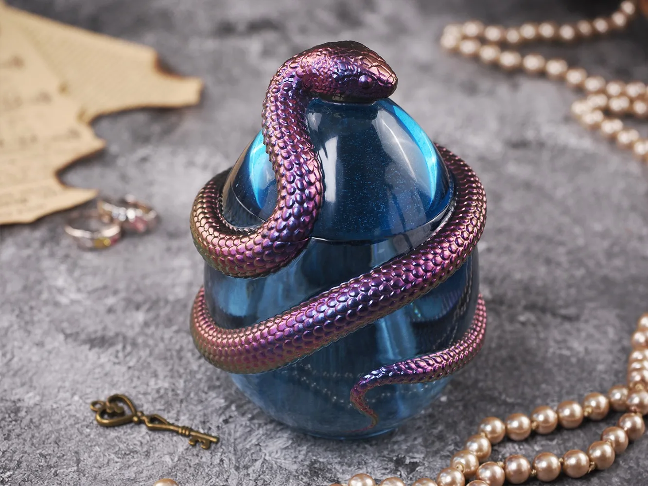 Snake Egg Candle Jar Silicone Mold DIY Handmade Storage Box Pen Holder Plaster Cement Vase Crafts Casting Molds Home Decor