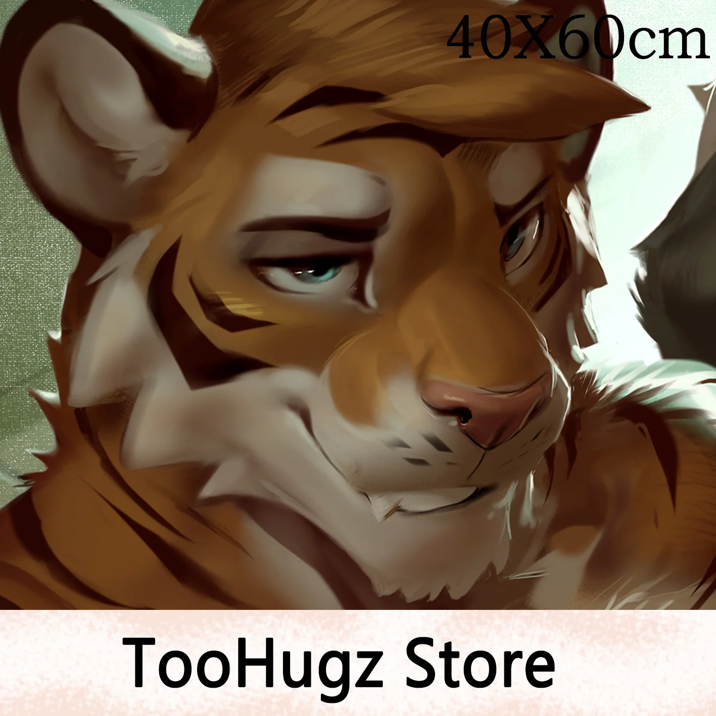 Docile Tiger Furry Anime Animal Pillow Cover Anthropomorphic Cartoon Character 40x60cm Sofa Bedding