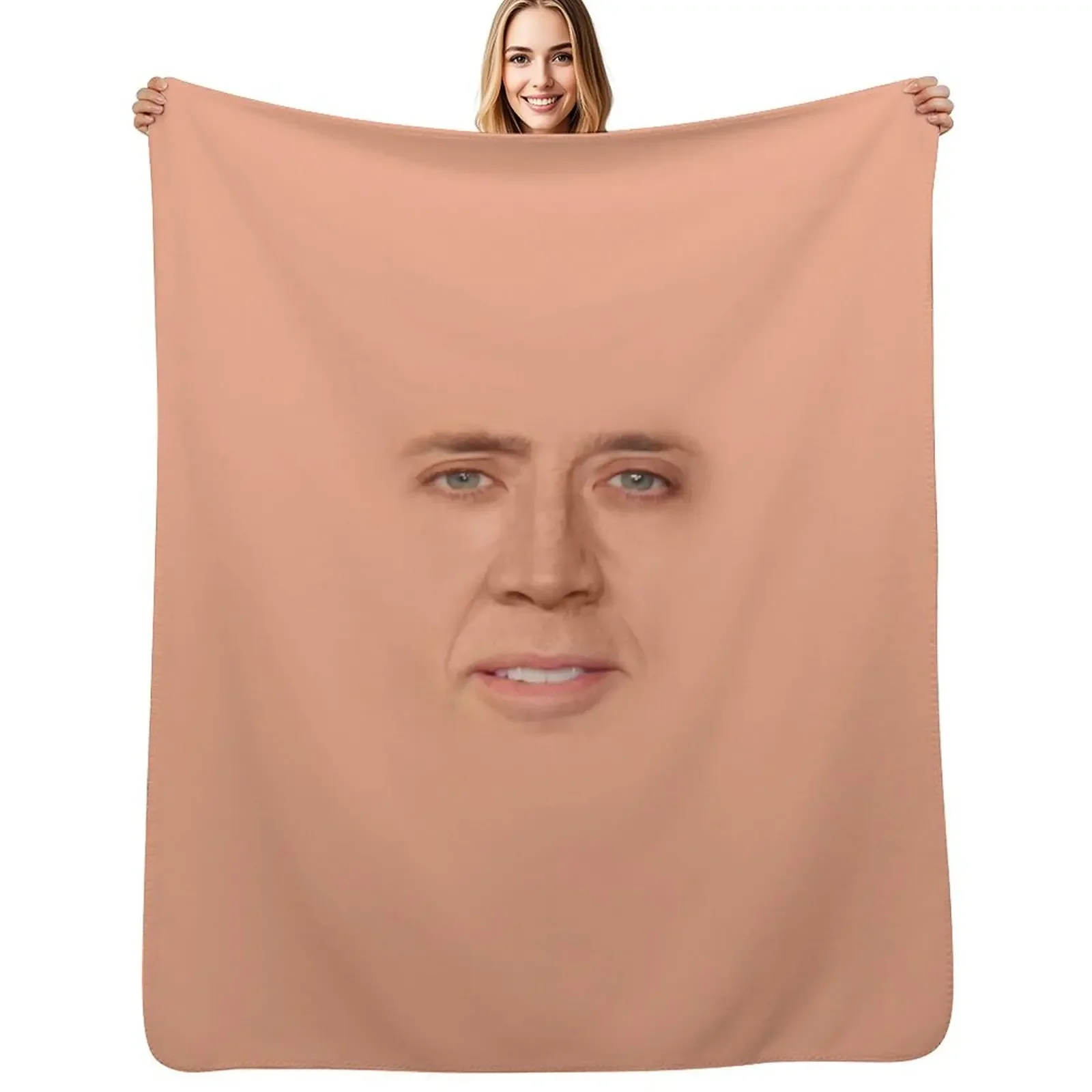 

nicolas cage - Face Throw Blanket Extra Large Throw sofa bed Luxury Brand warm winter Blanket