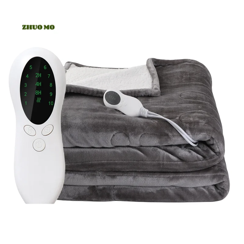 Electric blanket, leg cover, office, home heating, warming blanket, electric mattress, bed, sofa, gray 130 * 160cm