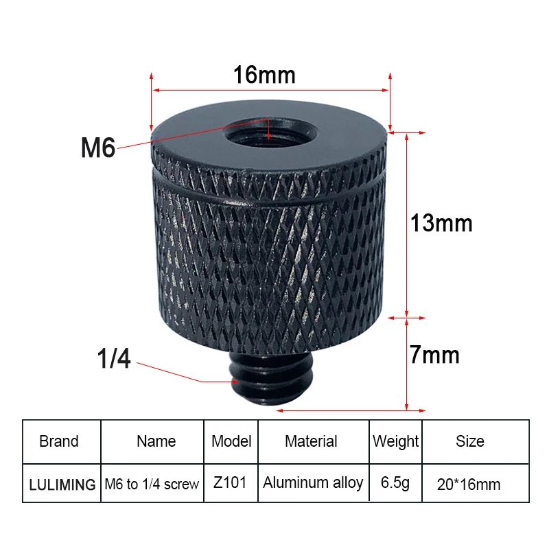 1/4-20 to M4 M5 M6 M8 M10 M12 Conversion Screw Projector Bracket Adapter Ballhead Camera Tripod Photography Conversion Screw