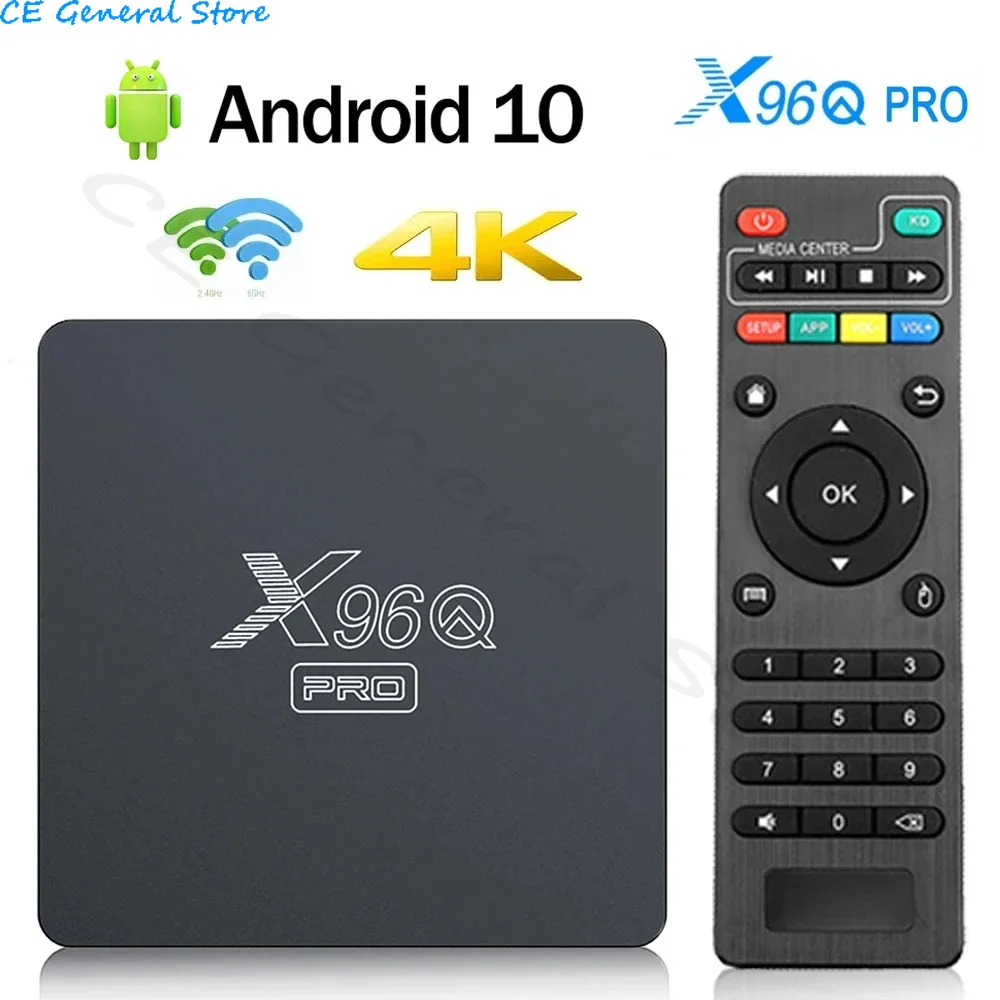 Boîtier Smart TV X96Q Pro, Android 10.0, Allwinner H313, Cortex A53, CPU, Décodeur, 1 Go + 8 Go/2 Go + 16 Go, WiFi 2.4G, 4K HD, Lecteur MultiXXL