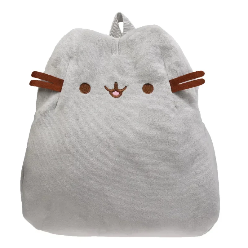 

New Pusheen Cat Plush Backpack Girl Cute Knapsack Kawaii Schoolbag Cartoon Anime Student Supplies Storage Bag Birthday Gift Toy