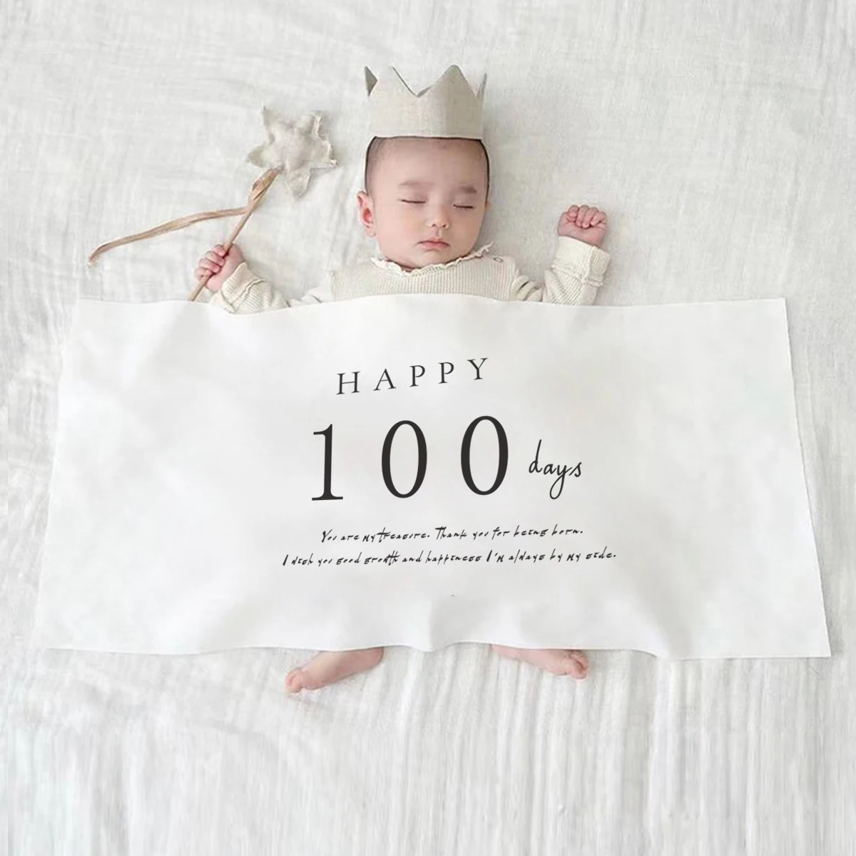 HAPPY 100 DAYS baby hundred days decoration hanging cloth party background wall tapestry