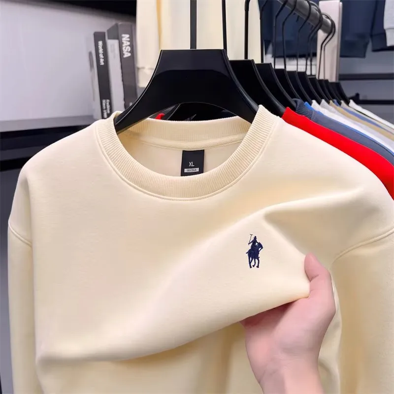 Felpa di marca di lusso di fascia alta da uomo autunno nuovo articolo di lusso classico Paul ricamo manica lunga T-shirt pullover casual allentato