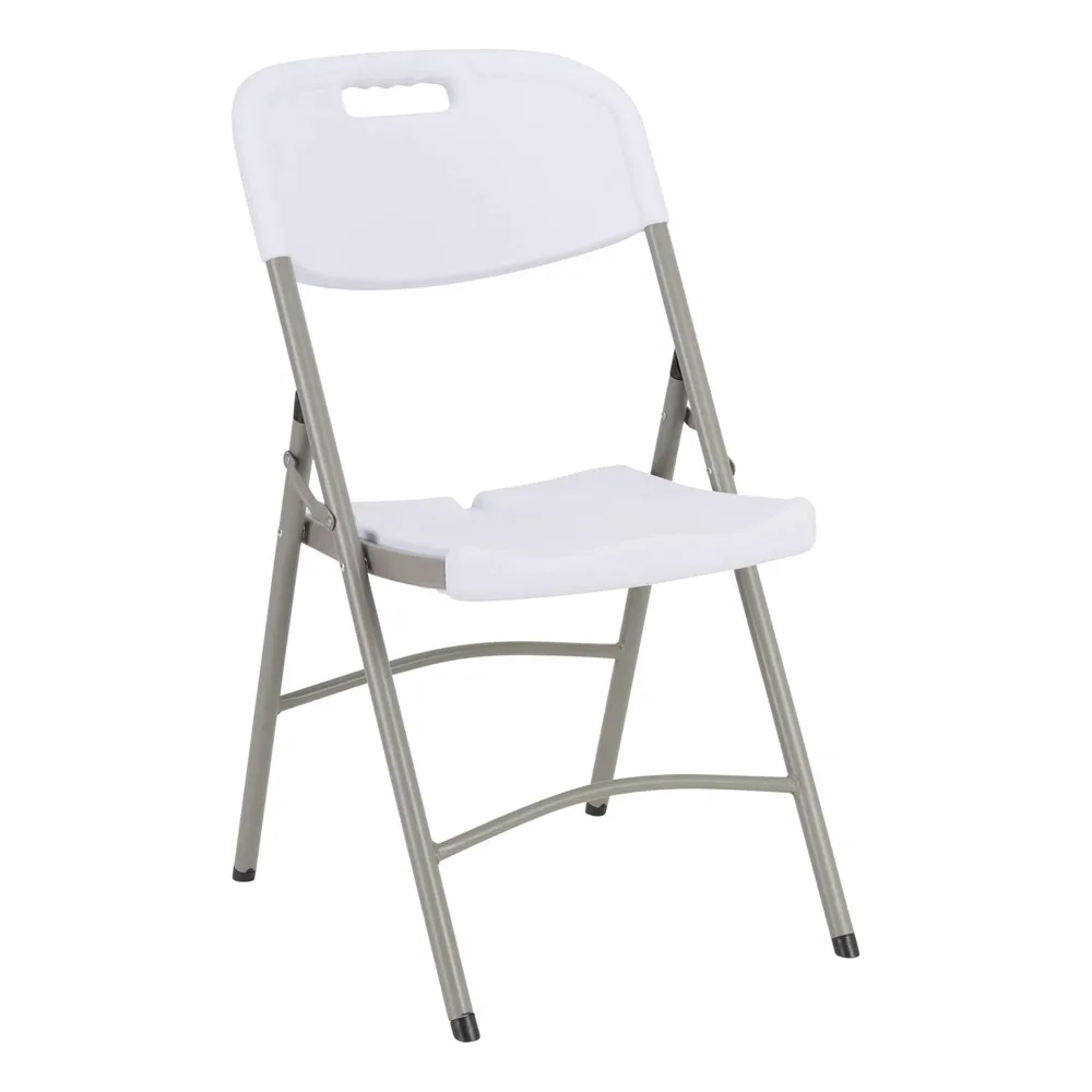 

Molded Plastic Folding Chairs for Indoor/Outdoor Events, Commercial Event Chairs with 400-lb. Weight Capacity, Set of 4, White