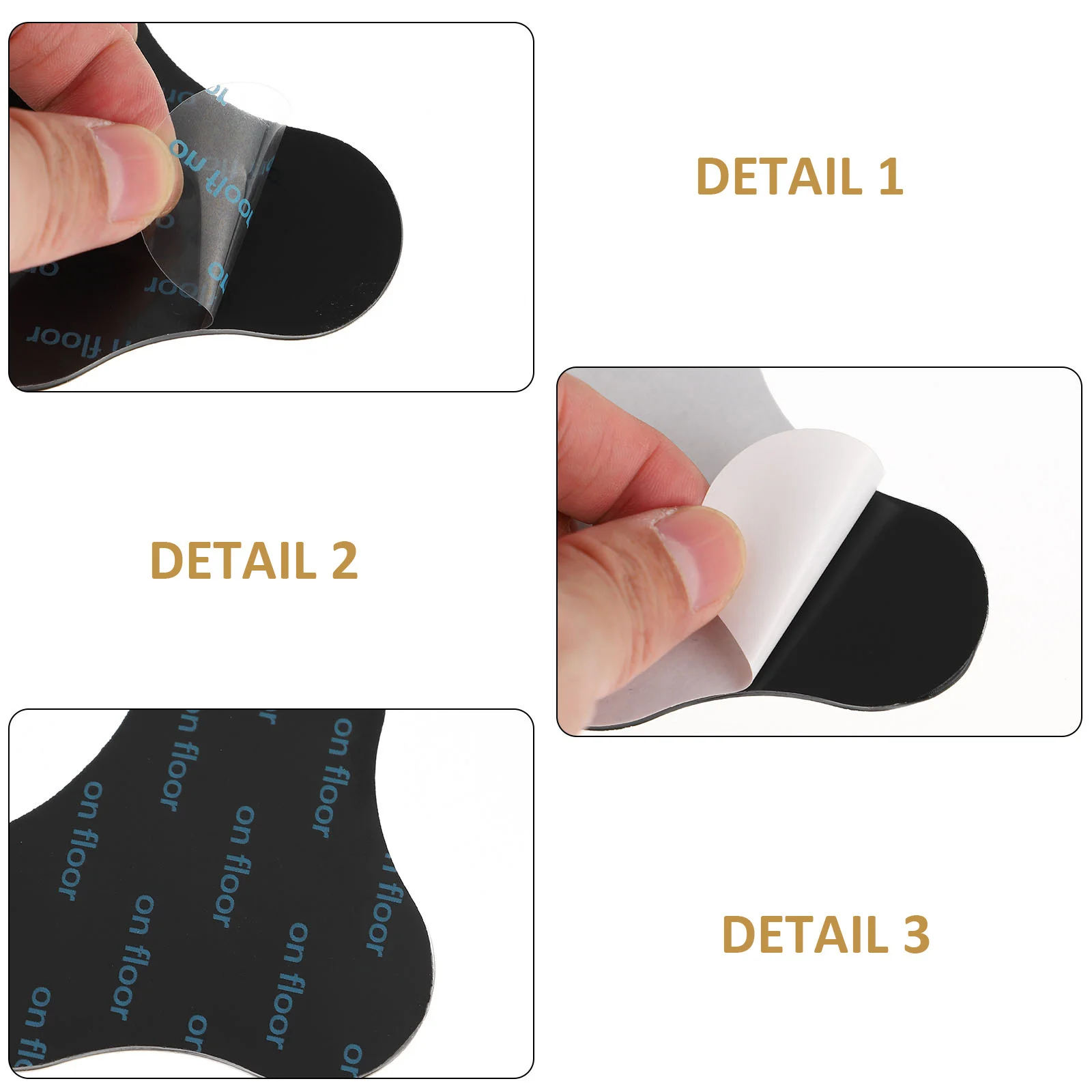 

12 Pcs Round Removable Floor Mats Gripper Stickers Washable Soft Bathrooms Floor Anti Skid Mats Pad