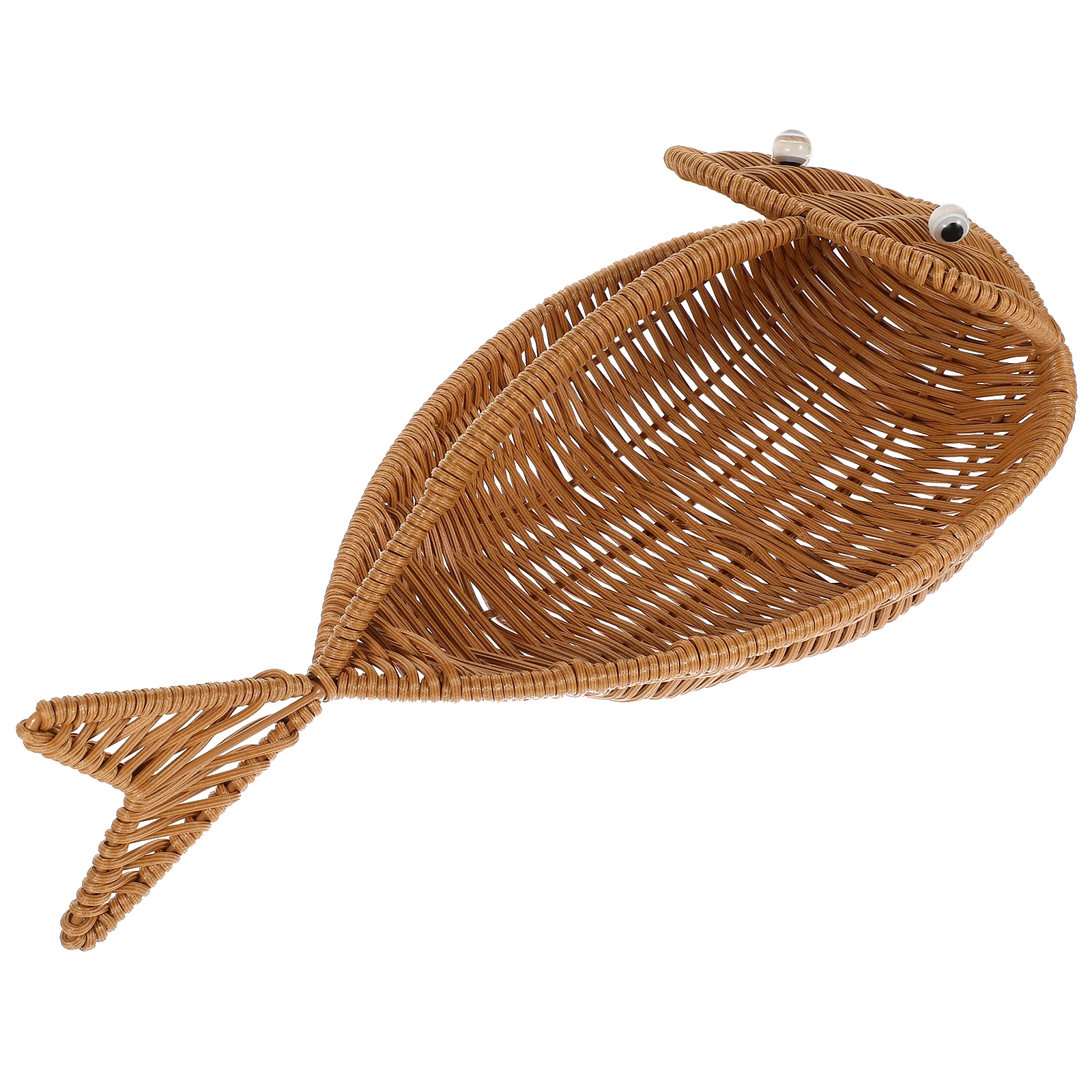 

Imitation Rattan shaped Fruit Imitation Rattan Baskets For Storage Plate Small Size Storage Basket Bread Tray Kitchen Decor