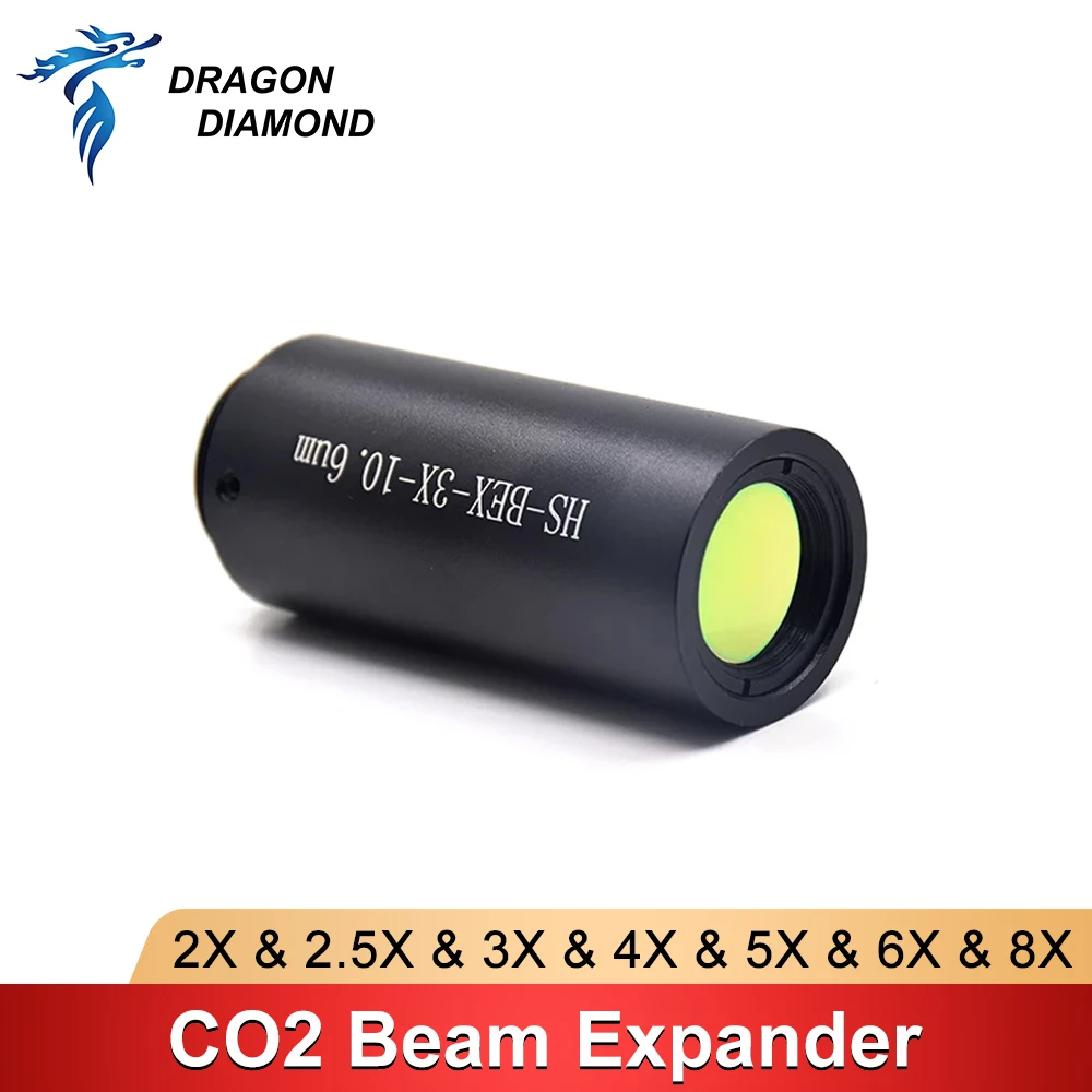 CO2 laser 10600nm Laser Beam Expander 2X 2.5X 3X 4X 6X 8X Galvanometer Laser Marking Lenses Optics Beam Expand