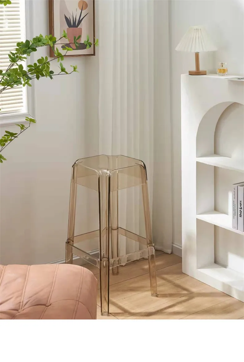 Transparent Bar Chair  Nordic High Stool Acrylic High Stool Home High