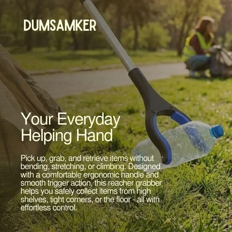 36 Inch Lightweight Heavy-Duty Garbage Picker Gripper - 360° Rotating Clip Elderly Grabbing Tool