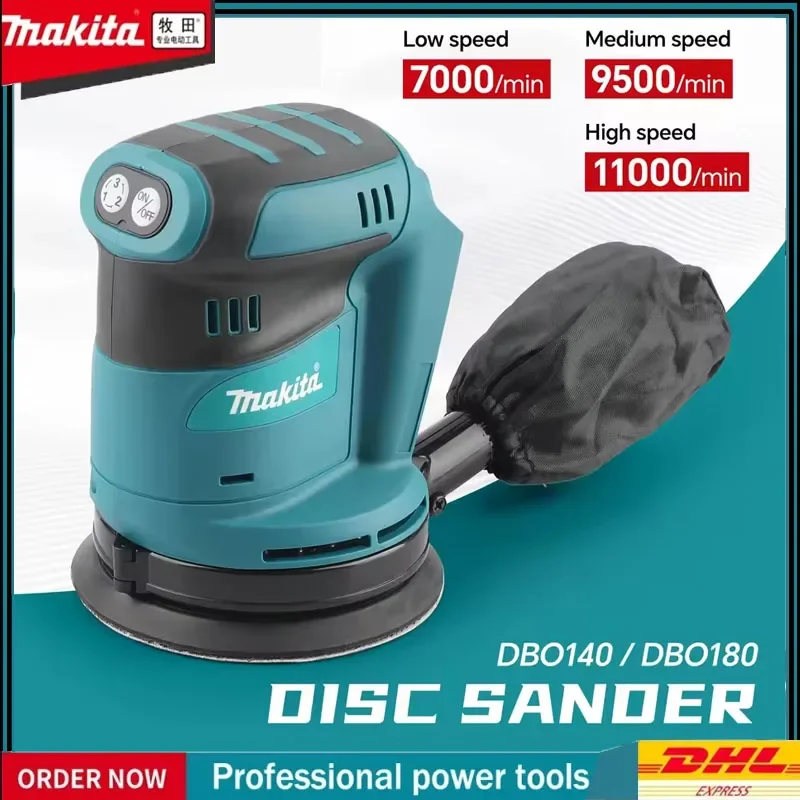 

2025 Makita DBO180Z 18V Brushless Cordless Rechargeable Disc Random Orbital Sander Woodworking Sanding Putty Polishing Bare Tool