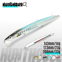 Hunthouse savage gear jerk minnow galleggiante 143/173/208mm 14/23/33g sandeel di pesca lure wobblers minnow per la pesca di mare basso