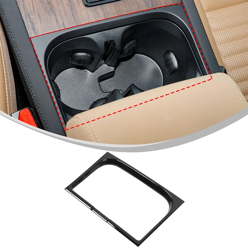 

For Land Rover Discovery Sport 2024 2025 ABS Car Center console Front row Cup Holder Sequin Frame Sticker Car Accessories
