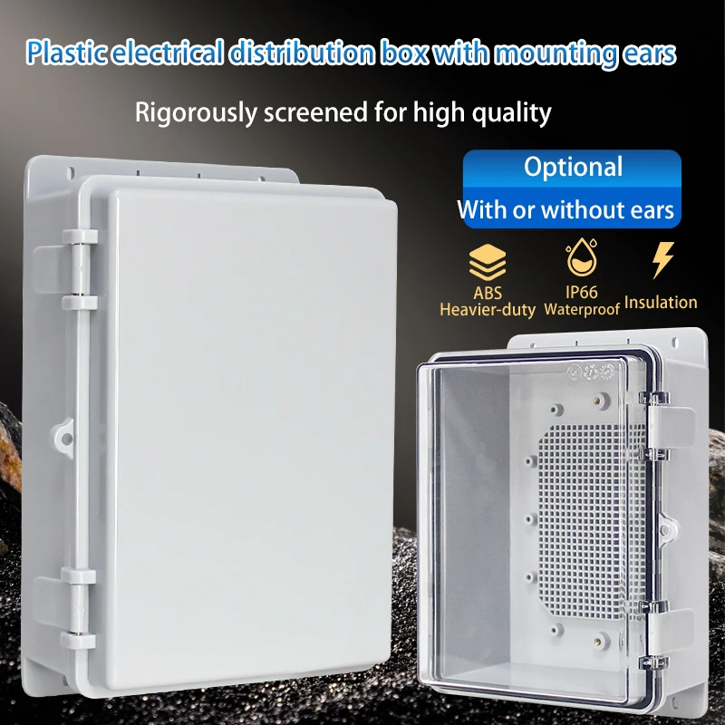 P66 Electrical Plastic Enclosure ABS Power Junction Box Outdoor Waterproof Distribution Box for Electric Instrument Project