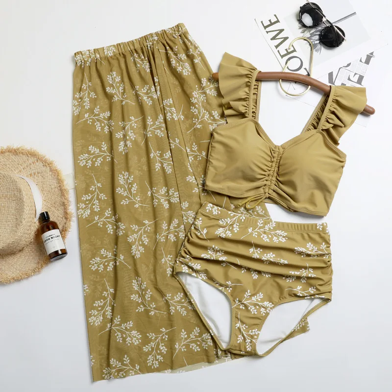 

Floral Print Swimsuit Set for Girls, Cover Up, Micro Monokini, Sexy Swimwear, Summer Beach, Single Piece