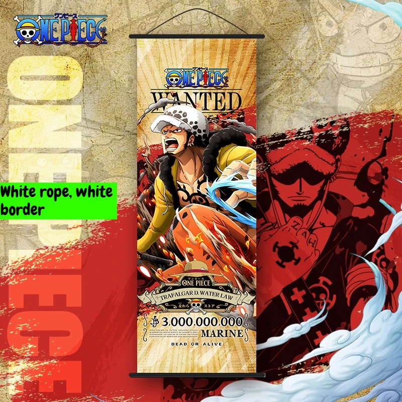 Nieuwe One Piece Lange Wandrol Cartoon Monkey D. Luffy Scroll Poster Anime Merchandise Vakantiecadeau Kamerdecoratie