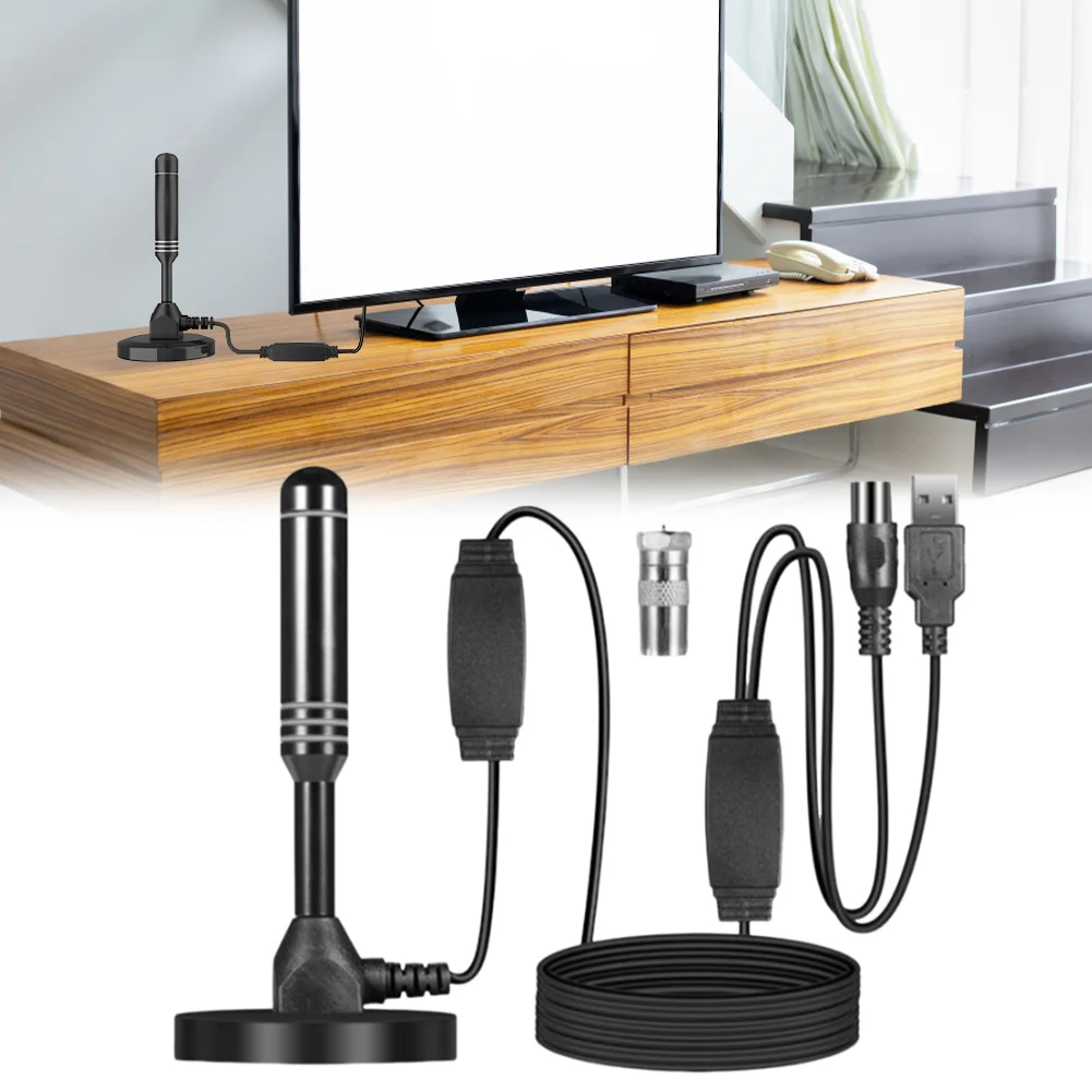 실내 TV용 증폭 HDTV 안테나, 37dB 고이득, 다용도 HDTV 디지털 박스, 스마트 TV 안테나, 실내 4k 1080P 채널