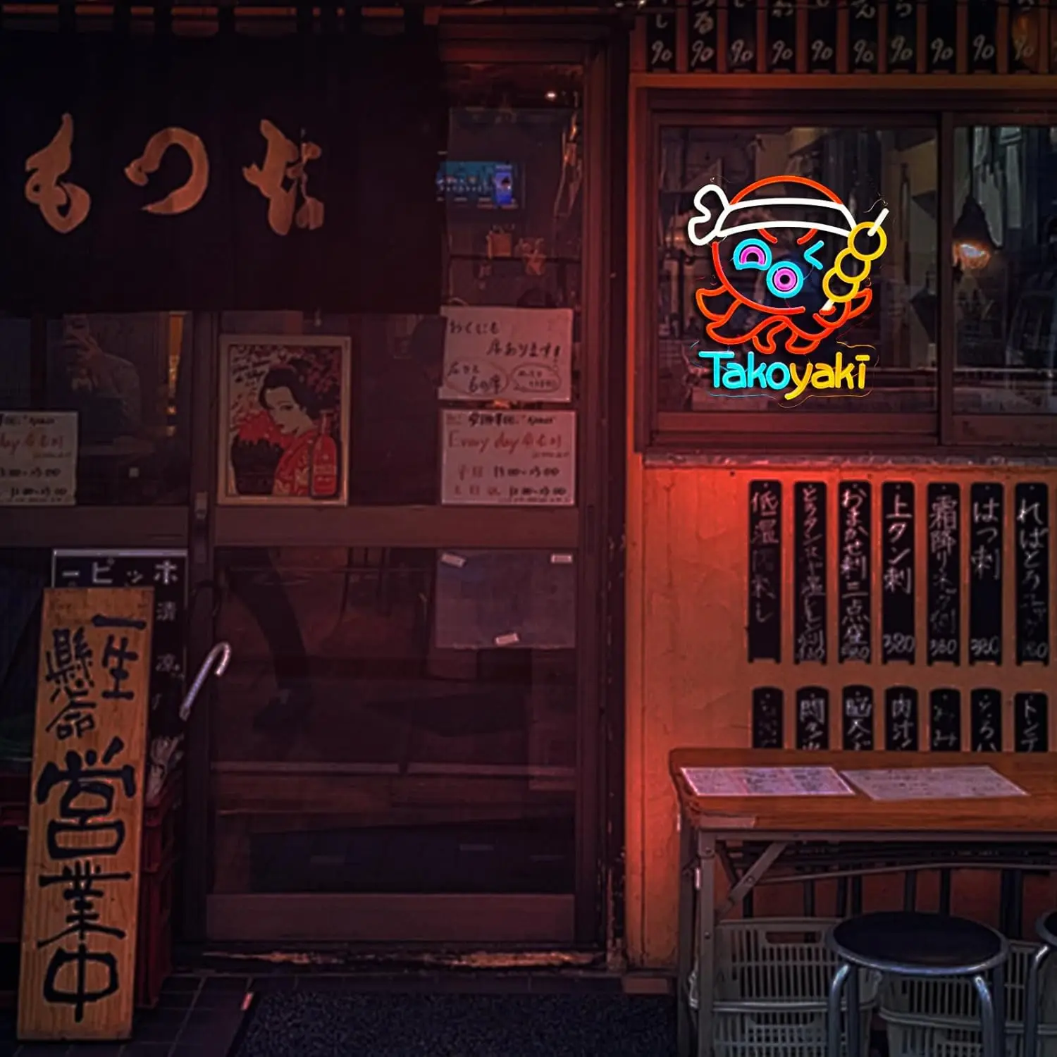 Takoyaki Neon Sign Dimmable Neon Lights for Japanese Street Food Shop Restaurant Decor Aesthetics Draw Celebratory Gifts view 4