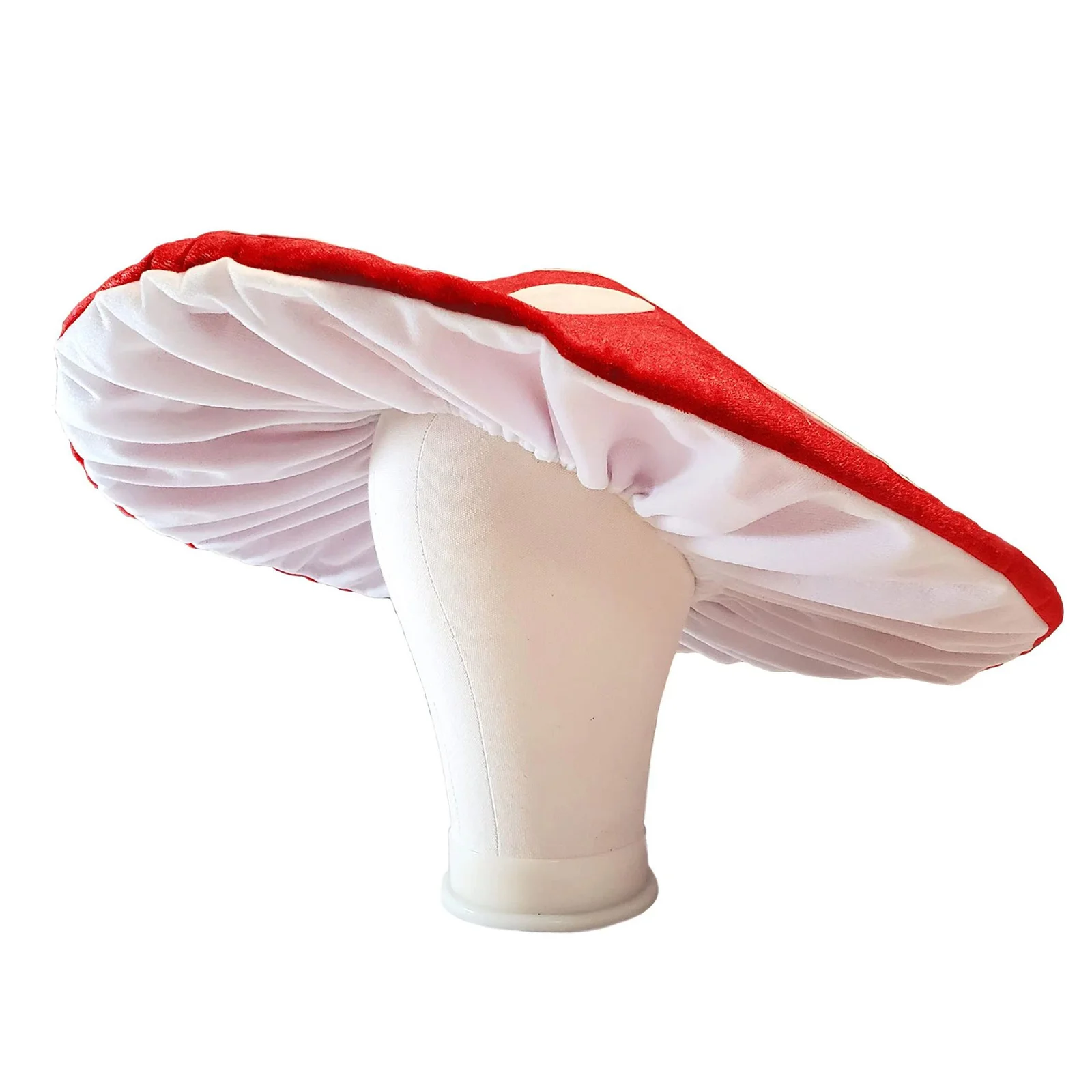 Boina de lana con forma de seta roja para niños y adultos, sombrero de fieltro, decoración divertida de fiesta, suministros de Carnaval y Halloween