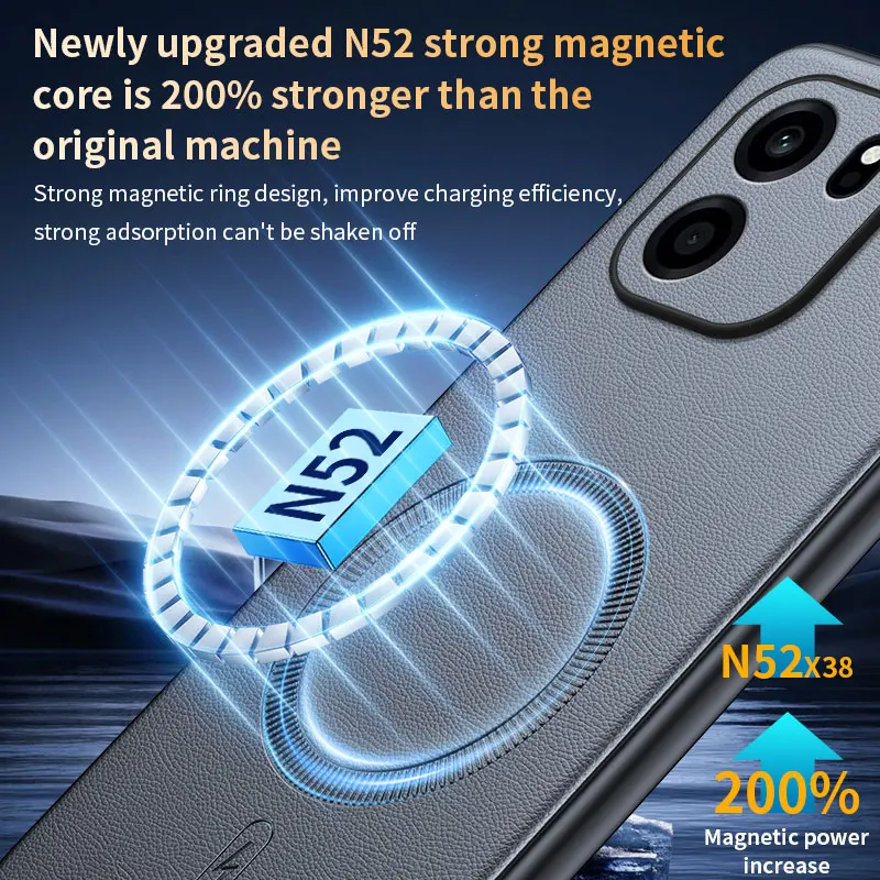 Für OnePlus Turbo 6V: Magnetische Lederhülle mit Schutzfunktion, Anti-Fingerabdruck, rutschfest, aus PC+TPU. – Detail 20
