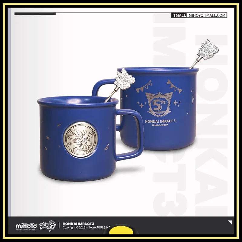 Honkai Impact 3 Mark Cup Peripheral Products 5th Anniversary Commemorative Mug with Mixing Stick Valkyrie Label Original