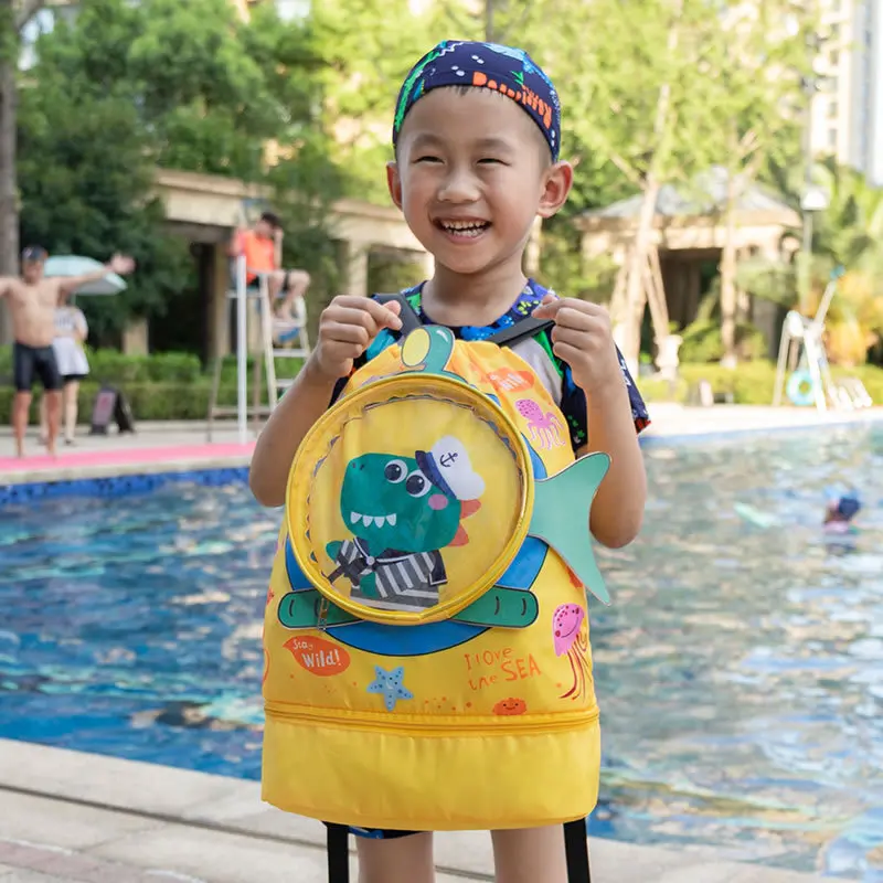 Kids Backpack for Boy Cartoon Swimming Bag Backpack Waterproof Beach Bag PVC Clothing Storage Bag Preschool Backpacks Mochila