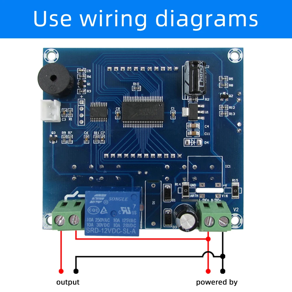 W1412 Microcomputer Digital Thermostat Digital Display Temperature High Precision 0.1℃ Control DC12V/24V/220V Optional Relay Out