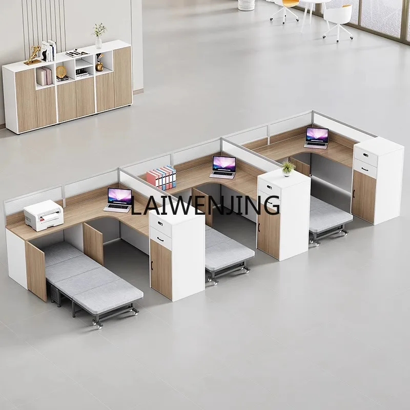 

HLZ card seat lunch break with bed cabinet workstation office desk and chair combination