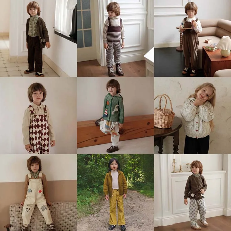 

PER-SALE 2025 Autumn Baby Girls Shirts Boys Pants Baby Homewear Baby Boy Cardigan and Pants Set Kids Print Shirts Overalls Suit