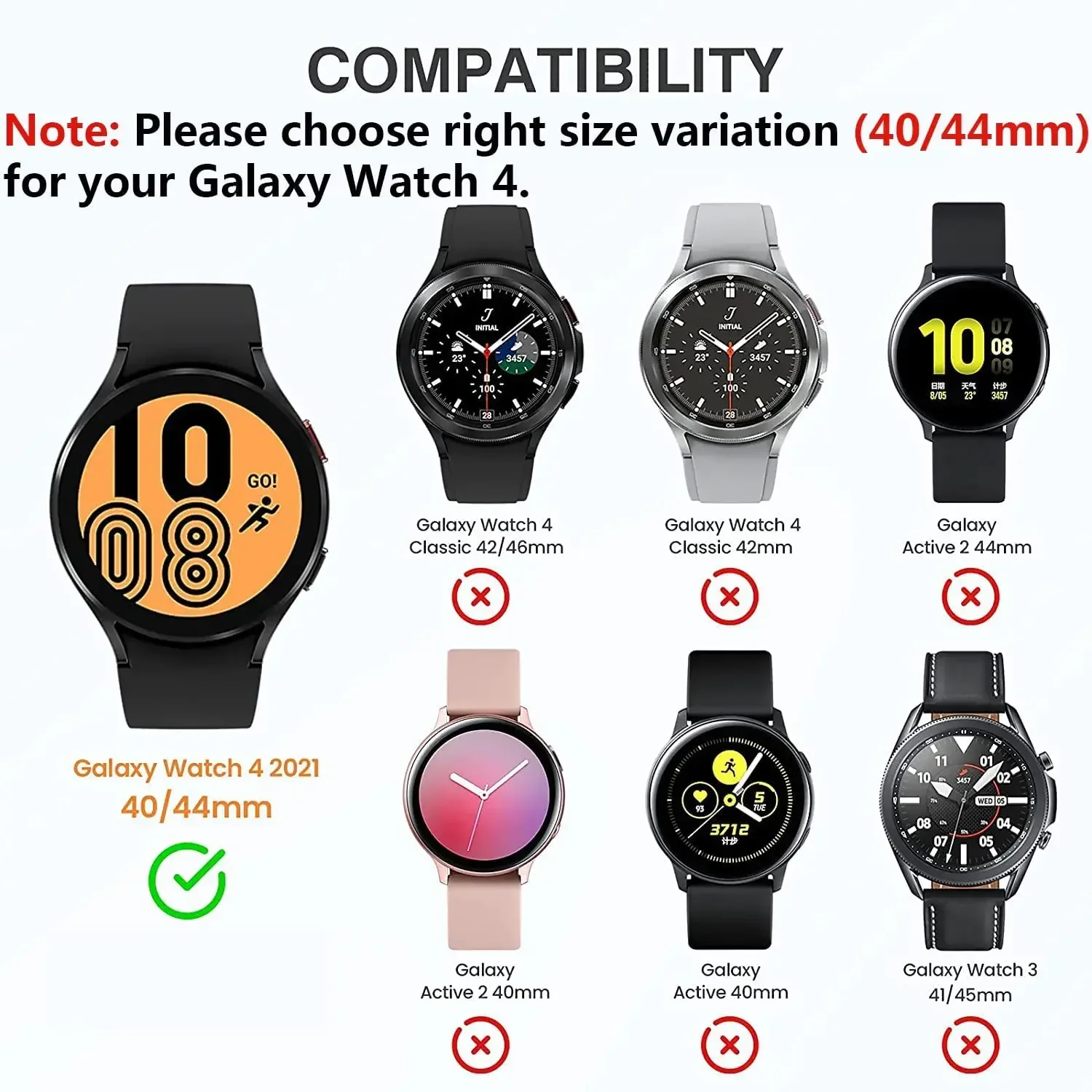 Funda de cristal + mate para Samsung Galaxy Watch 4, funda de 44mm y 40mm, parachoques protectores de cobertura completa para Galaxy Watch 5/4