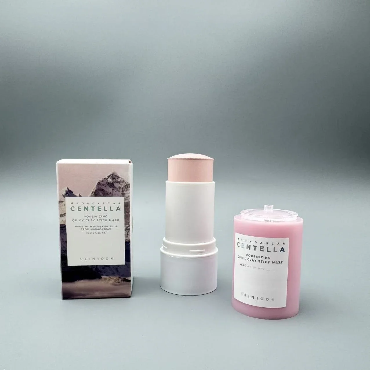 Skin1004 Pink Salt Cleansing Powder Stick - Transforms into a Purifying Mud Mask to Deeply Cleanse Pores & Control Oil