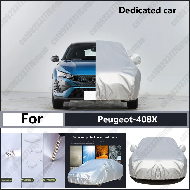 For Peugeot-408X Oxford cloth car cover for sun protection, rain resistance, and all season special car dust cover