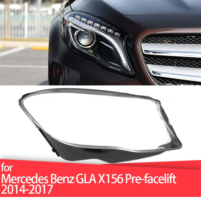 

PC Lens Cover for Mercedes Benz GLA X156 Pre-facelift 2014-2017 Heat-Resistant Transparent Front Headlight Cover Protector