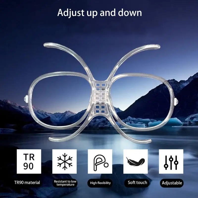 Вставка для лыжных очков, регулируемый адаптер по рецепту, гибкая оптическая гибкая внутренняя рама для сноуборда, мотоциклетных очков