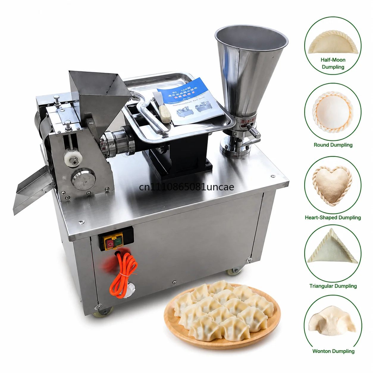 110V/220V Automatic Dumpling Machine - for Momos, Gyoza, Ravioli, Tortellini, Pierogi, Pelmeni, Empanada & Samosa