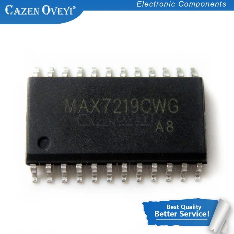 5pcs/lot MAX7219 MAX7219CWG MAX7219EWG SOP-24 LED display driver In Stock