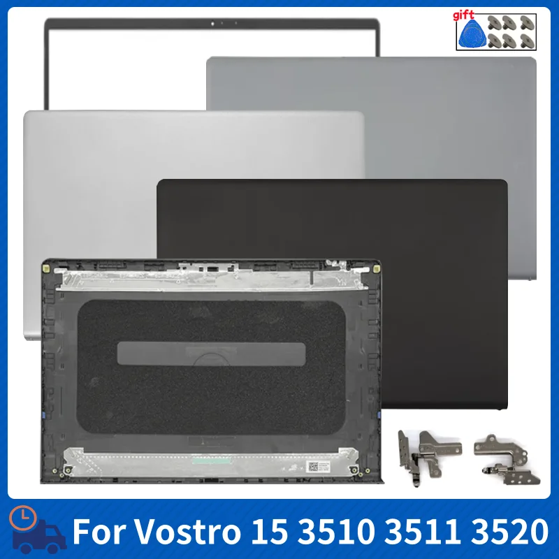 For Vostro 15 3510 3511 3515 3520 3521 Laptop LCD Back Cover Front Bezel LCD Hinges Computer Replacement Parts Rear Lid Top Case