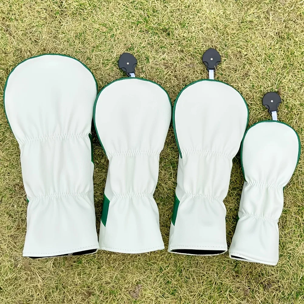 Golf Club Protective Cover, Made of PU Dust-Proof and Durable Material, With a Clover Embroidery Design for the Club Head Cover